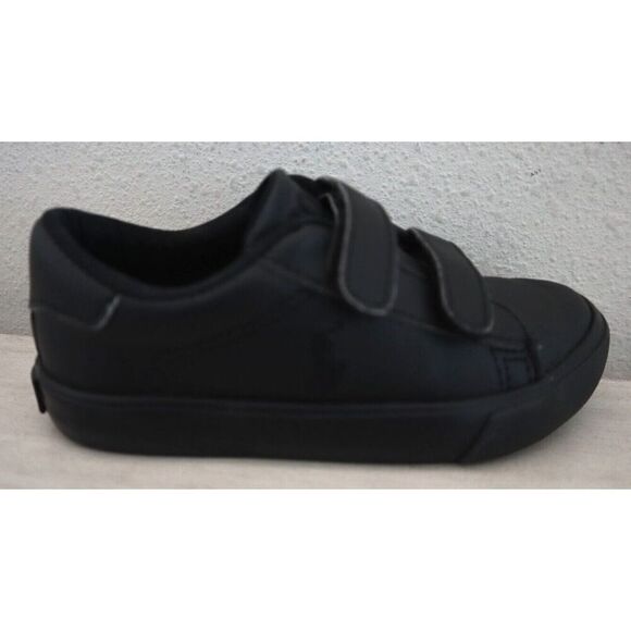 Polo Ralph Lauren Toddler Sz 9.5M Triple Black Eastern EZ Strap Low Top Sneakers - Picture 5 of 11